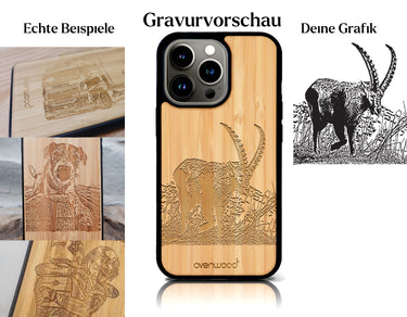 INDIVIDUELL iPhone 15 Pro Bambus-Kunststoff